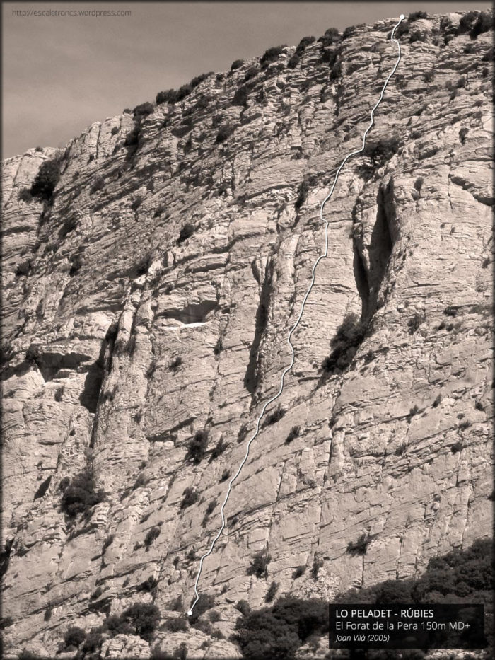 Recorregut de la via El Forat de la Pera a Rúbies